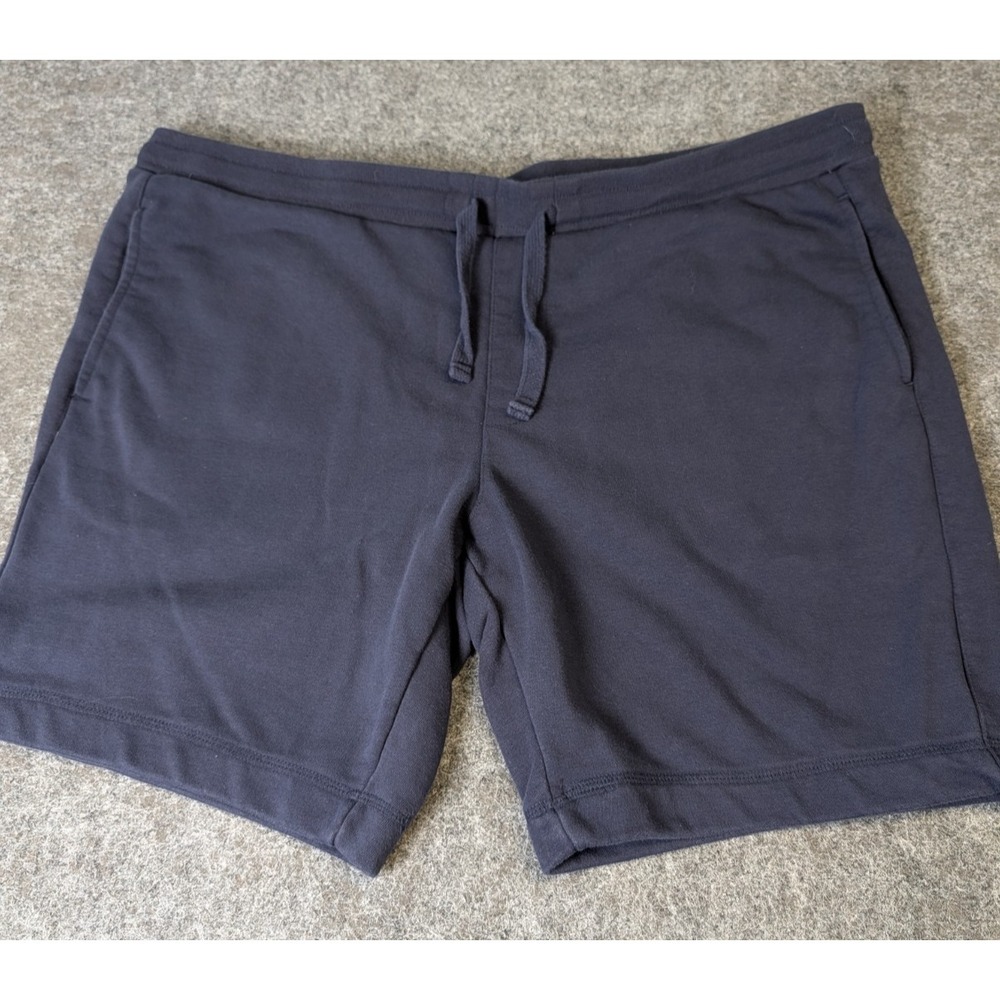 Member's Mark Men's French Terry Pull-On Knit Shorts 3 Pocket Dark Blue Size XL